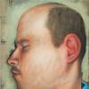 selfportrait in a denim shirt strucked down by dwarfs